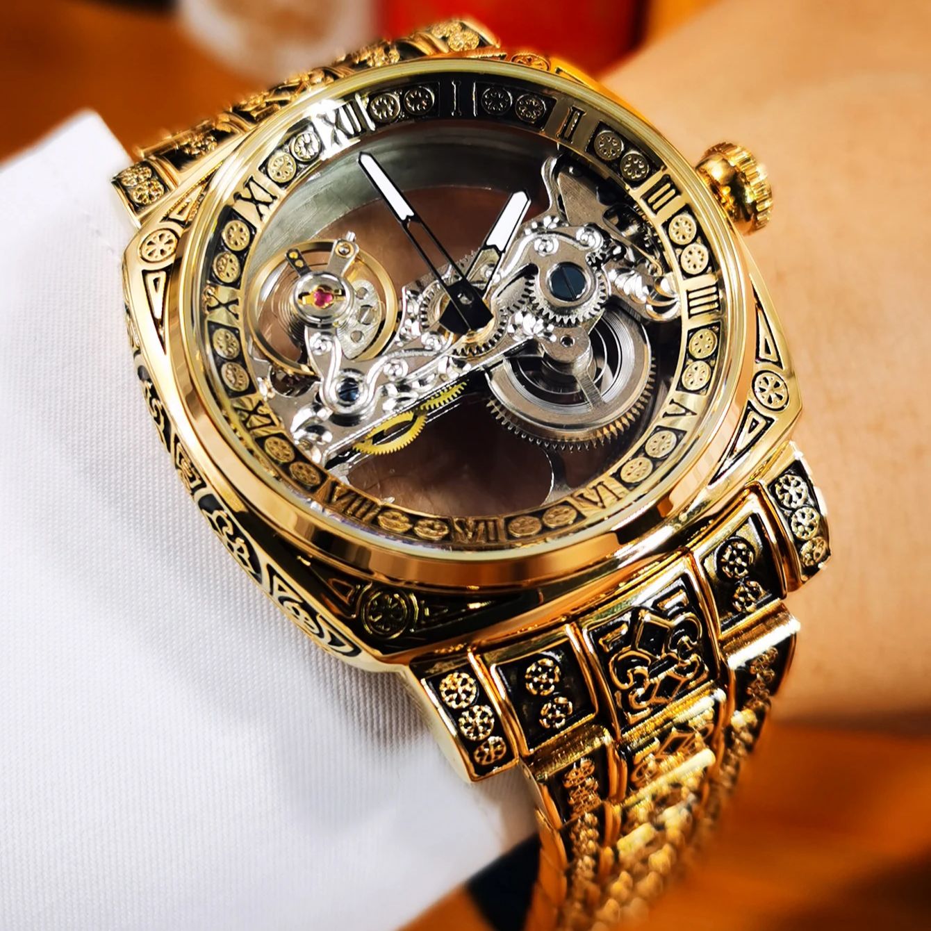 Forsining Retro Engraved Skele - Luxury Watch Engraving incelemesi ve fiyatı