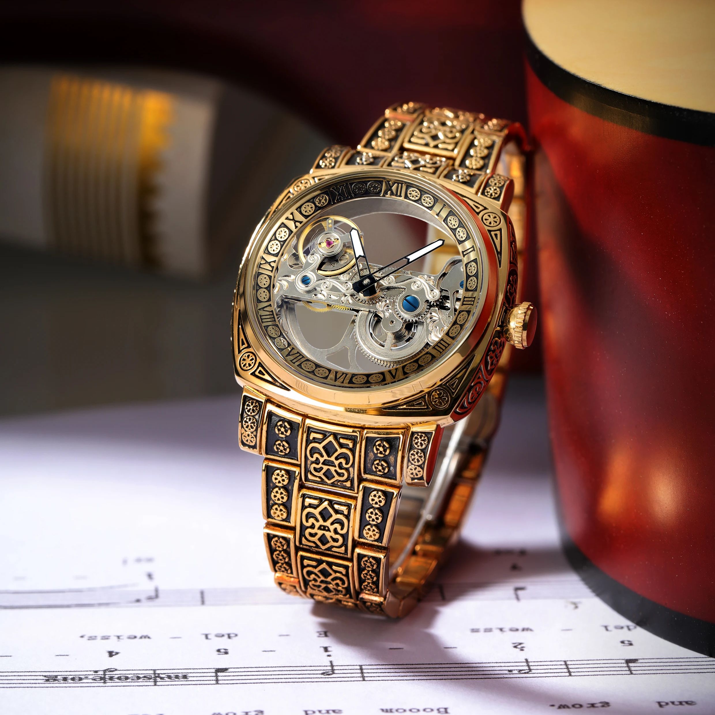 Forsining Retro Engraved Skele - Luxury Watch Engraving incelemesi ve fiyatı