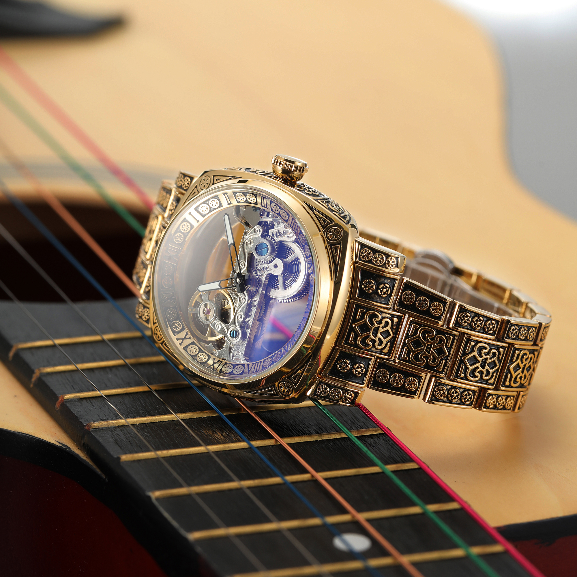 Forsining Retro Engraved Skele - Luxury Watch Engraving incelemesi ve fiyatı