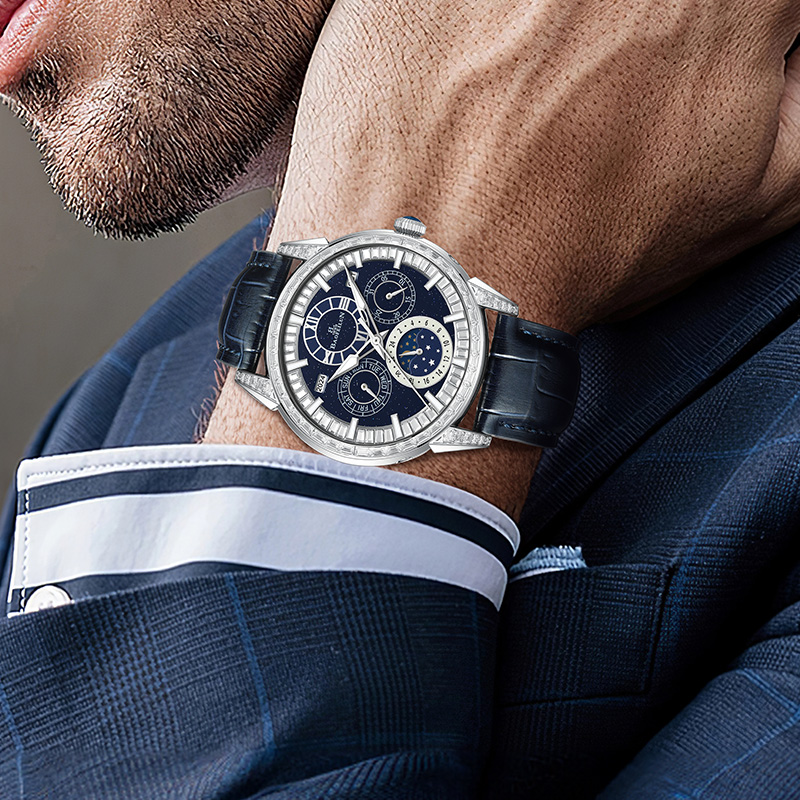 BAOFEILUN Iced out watch Autom - Moonphase Complication Watch incelemesi ve fiyatı