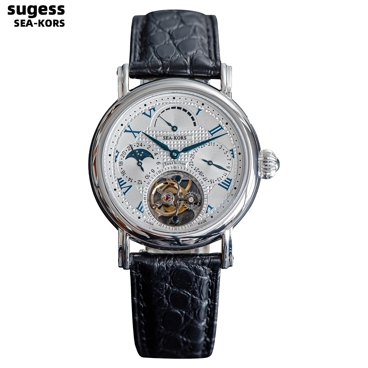 Sugess Seakors Man Tourbillon  - Moonphase Complication Watch incelemesi ve fiyatı