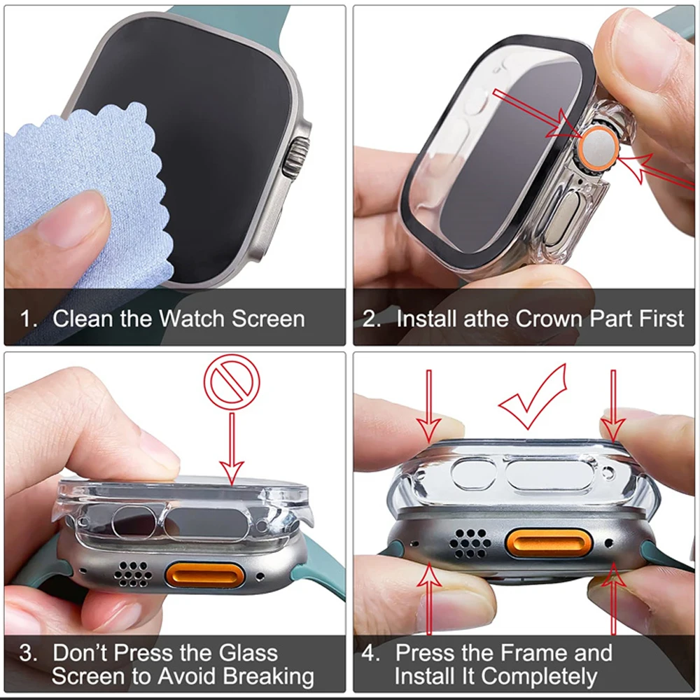 Glass+case For Apple Watch Ult - Luxury Watch Apple Bands incelemesi ve fiyatı